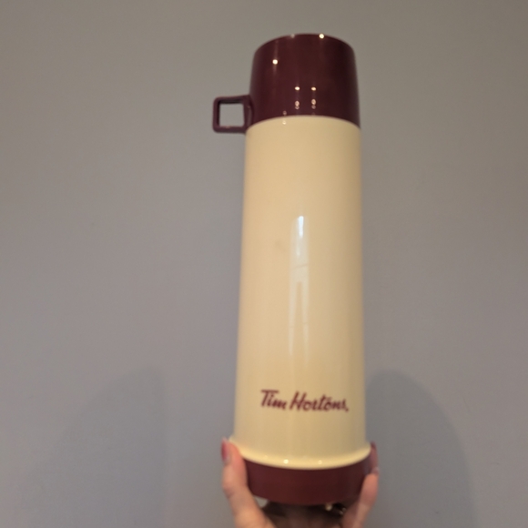 Tim Hortons Cream and Brown Thermos - Picture 2 of 7